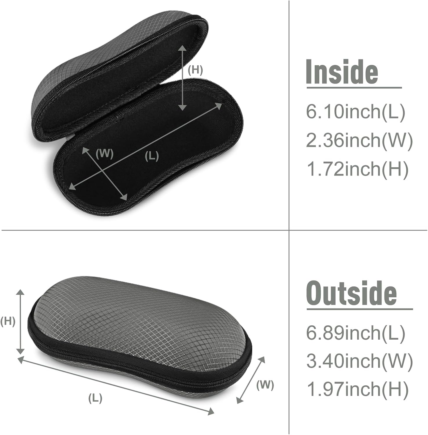 Detalle de FINTIE Sunglasses Case Hard Shell with Clip