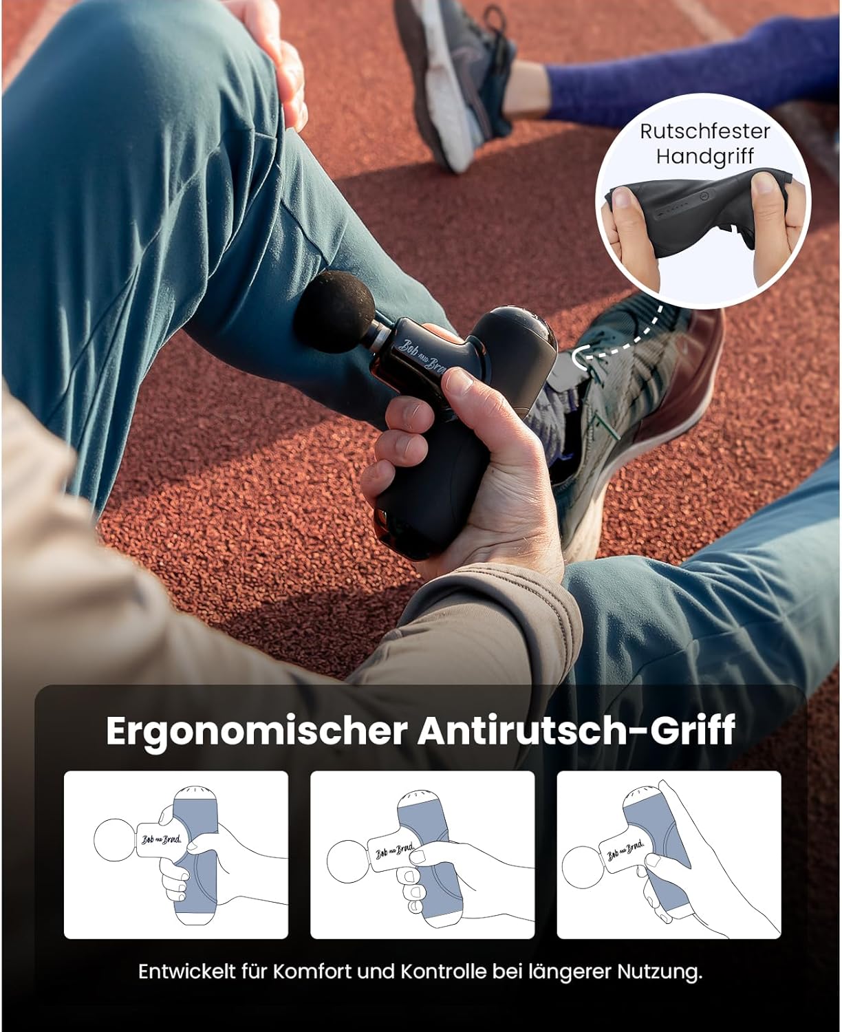 Thumbnail 6 de Bob and Brad Q2 Ultra Massagepistole – kompakte Tiefenmassage mit Wärme, Rotlicht & Infrared