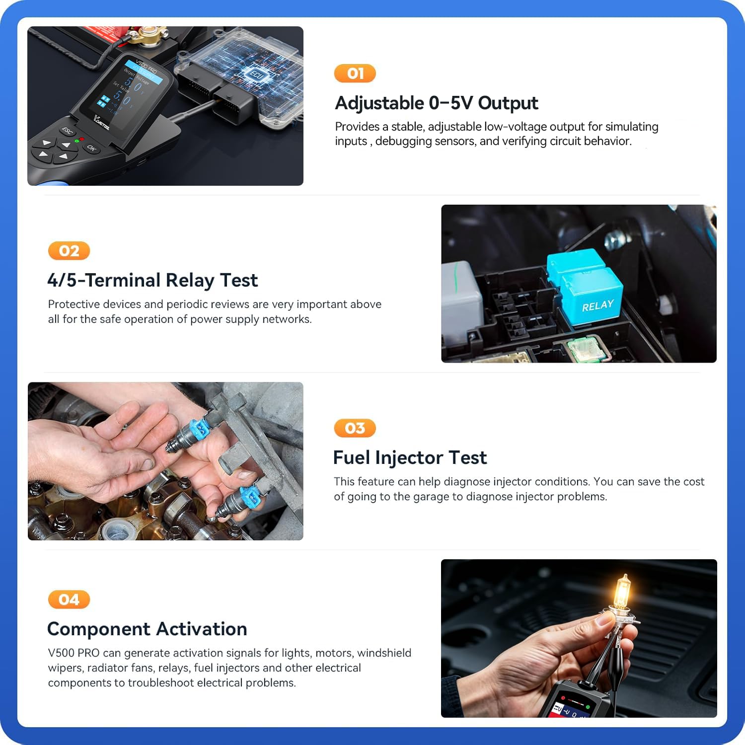 Detalle de VDIAGTOOL V500 Pro VDT-V500-PRO Automotive Circuit Tester with Oscilloscope