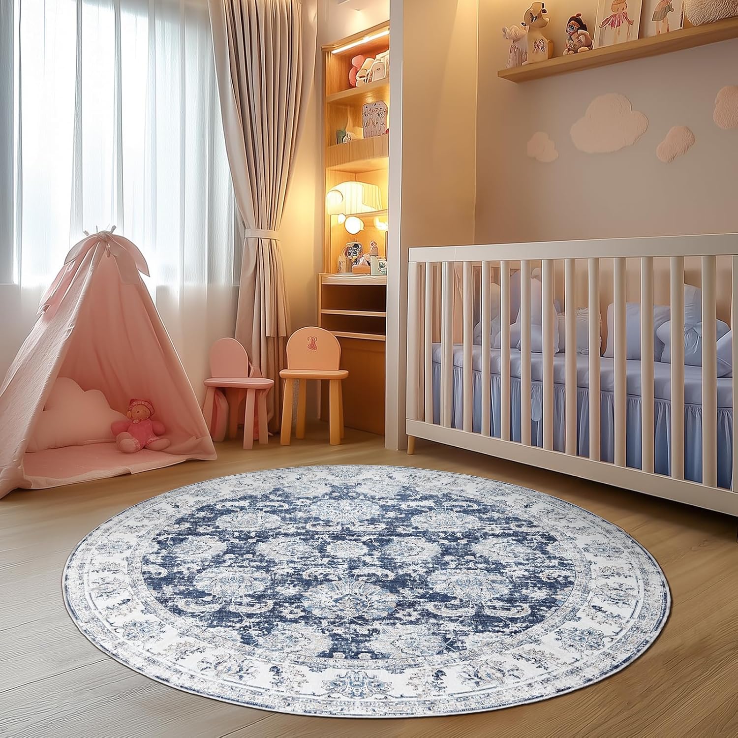 Detalle 2 de JINCHAN Round Area Rug 6
