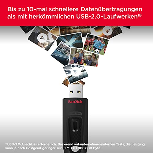 Detalle 2 de SanDisk Ultra USB 3.0 Flash-Laufwerk 256 GB – zuverlässiger Begleiter mit Passwortschutz