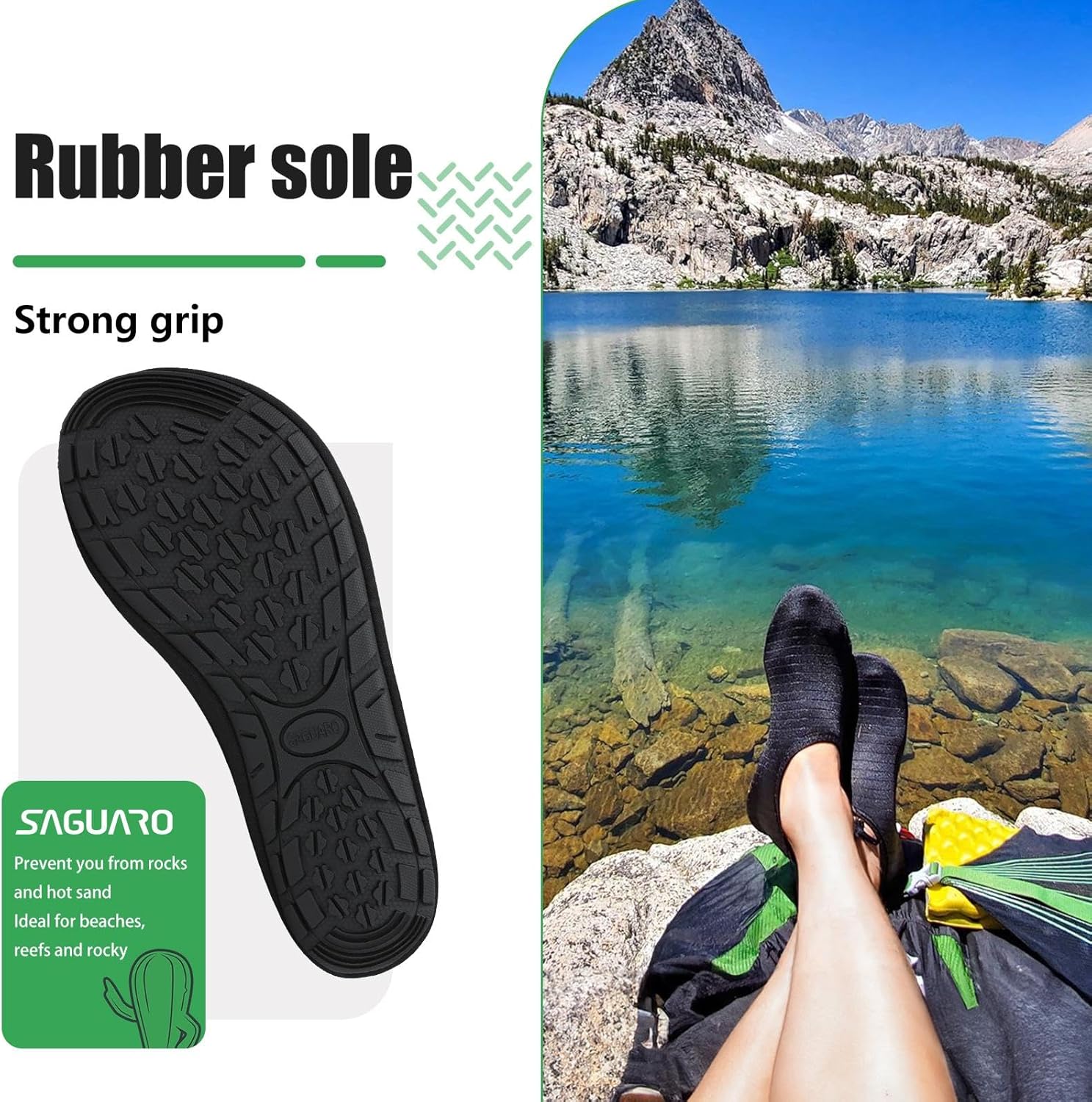 Thumbnail 3 de SAGUARO Chaussures pour sport aquatique mixte adulte — escarpins respirants à semelle antidérapante