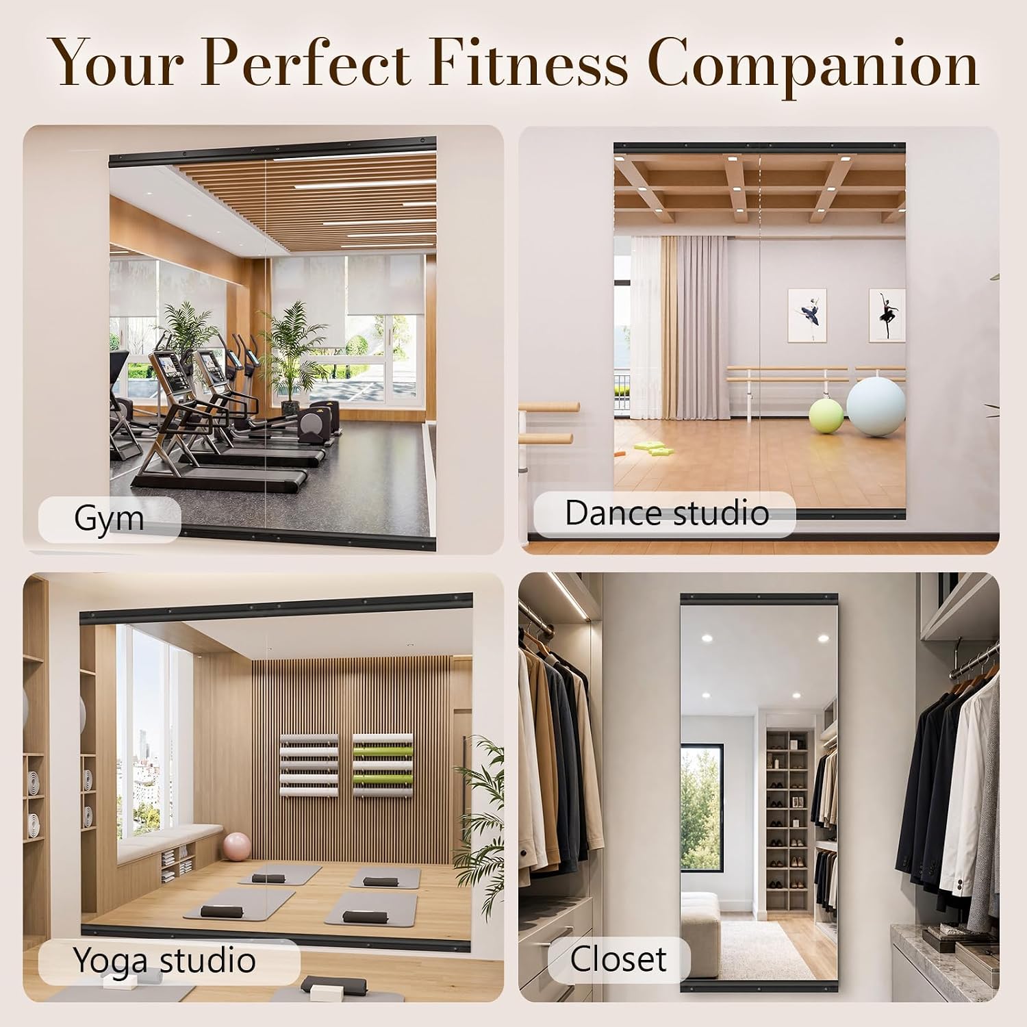 Detalle 2 de Brisafe Wall-Mounted Mirror, 72 x 24 in.