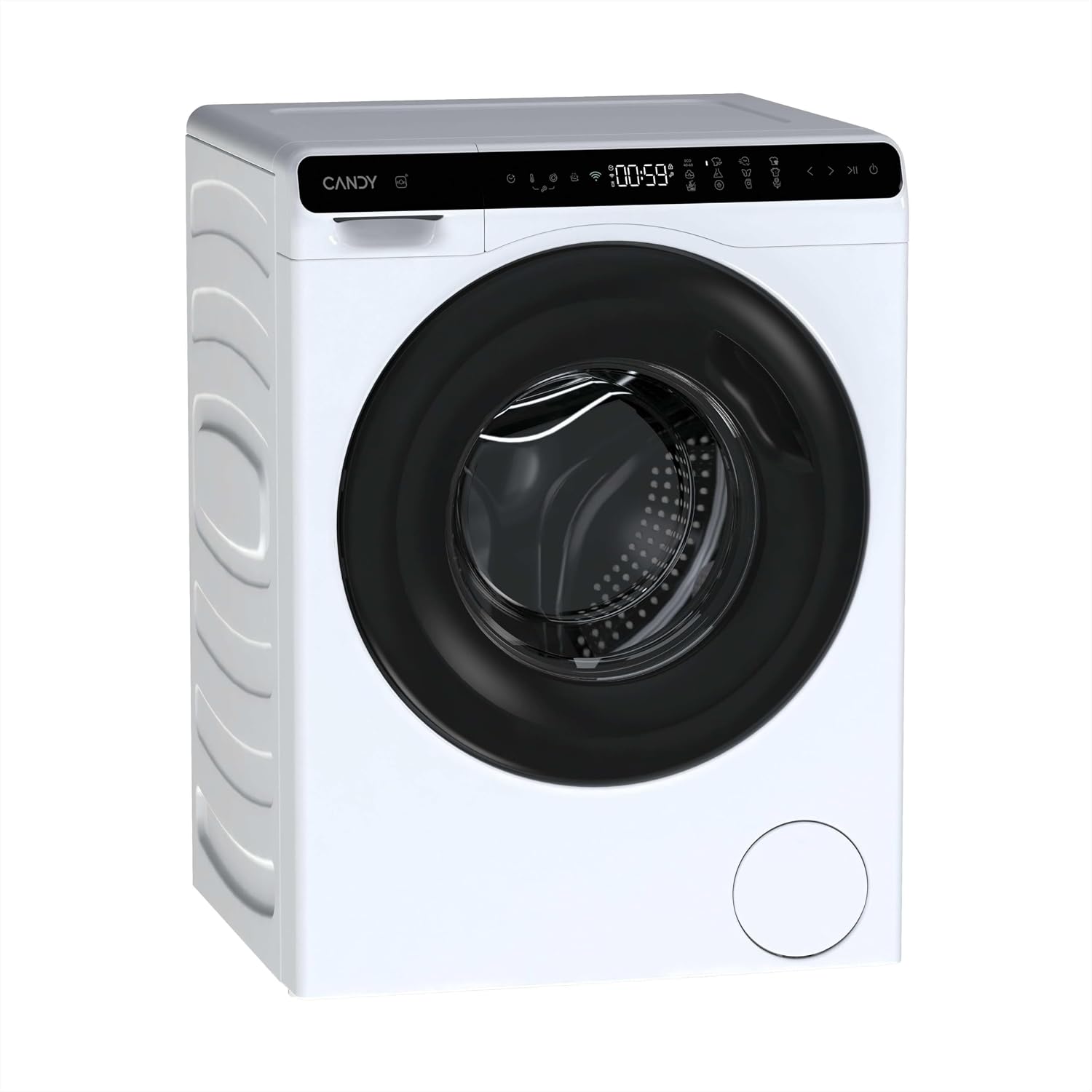 Detalle 2 de Candy ProWash 700 Mini CW50-BP12307U1-S: Lavadora 5 kg con WiFi, 12 ciclos y motor Inverter