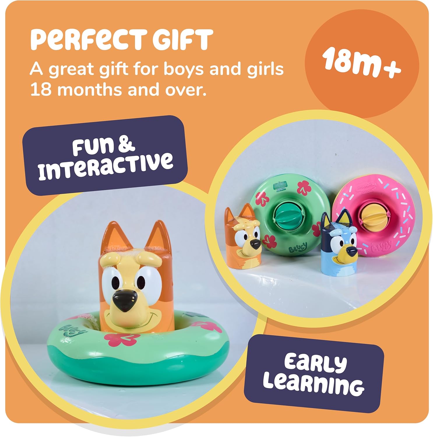 Thumbnail 6 de Tomy Toomies Bouées de Bain Bingo (Bluey) – jouet verseur avec roue à eau pour bébé dès 18 mois