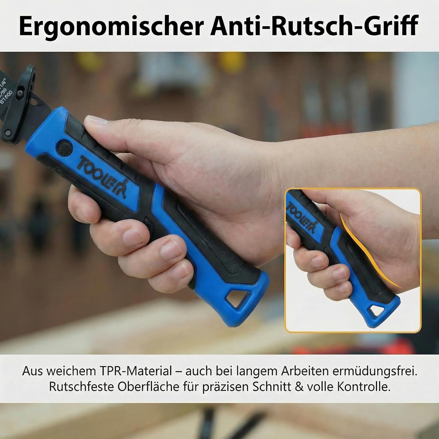 Detalle de Magicbox 8-in-1 Metallsäge-Set Blau mit 8 austauschbaren Sägeblättern