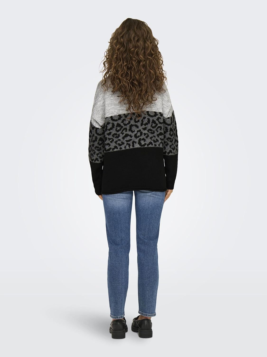 Thumbnail 4 de Pull femme Only Onljade Animal col rond en maille, manches à épaules tombantes