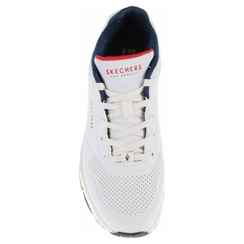 Thumbnail 4 de Skechers Damen UNO Stand ON AIR Sneaker – White Durabuck/Navy, Größe 37 EU