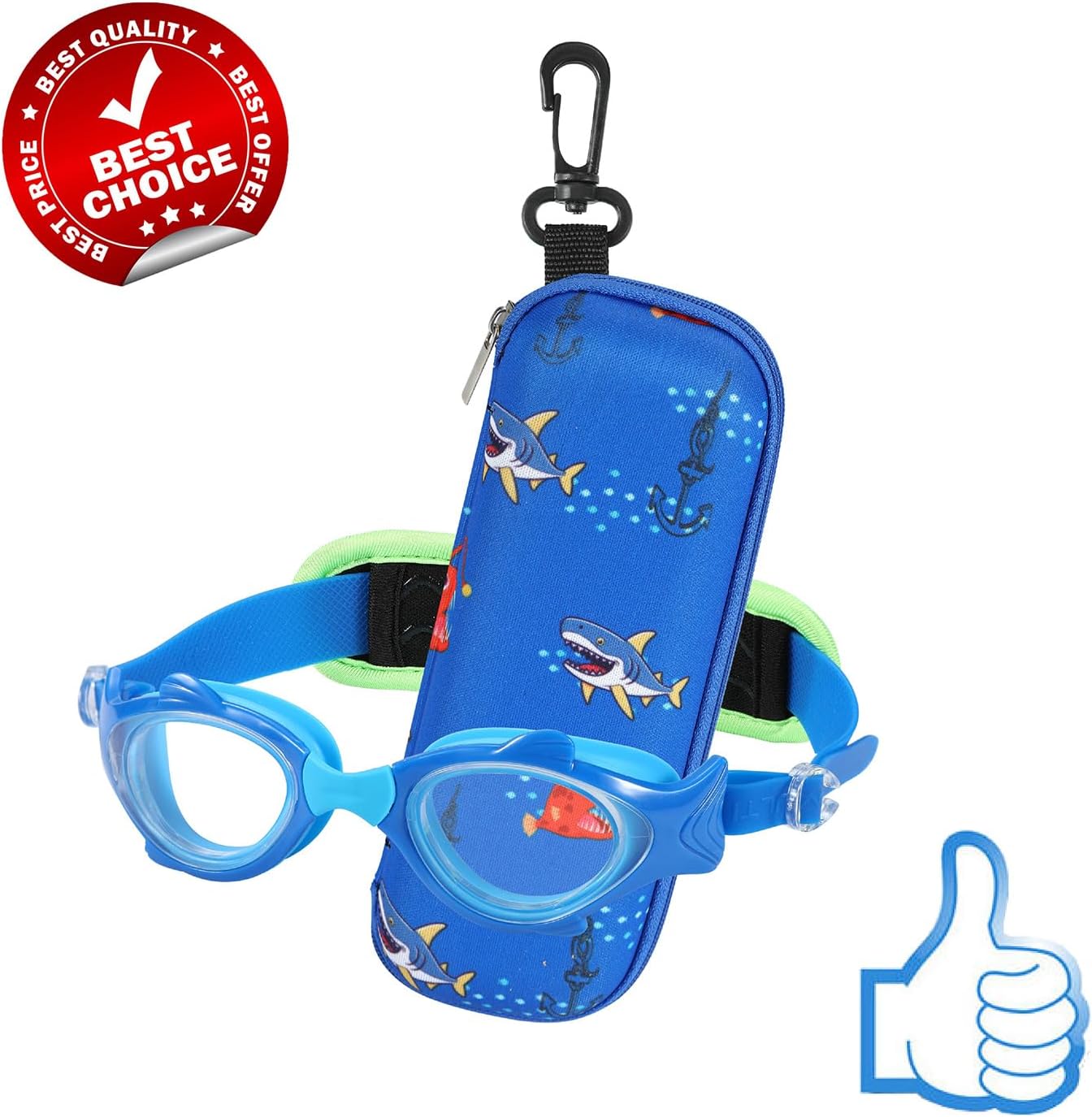 Detalle de RUIGAO Kids Swim Goggles Age 2-6: Toddler Friendly Goggles with Case