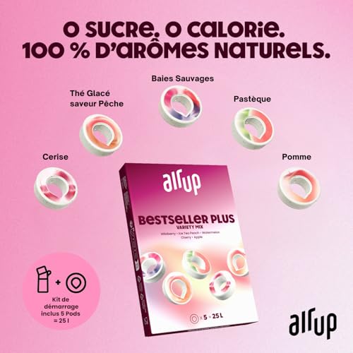Detalle de air up Gourde Click Midnight Black 600 ml + Variety Pack 5 pods & Accessoires