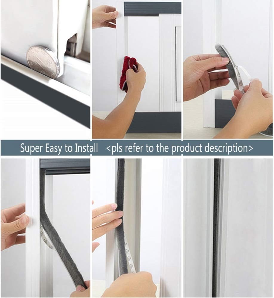 Thumbnail 6 de Self-Adhesive Pile Weather Stripping, 16.5 ft