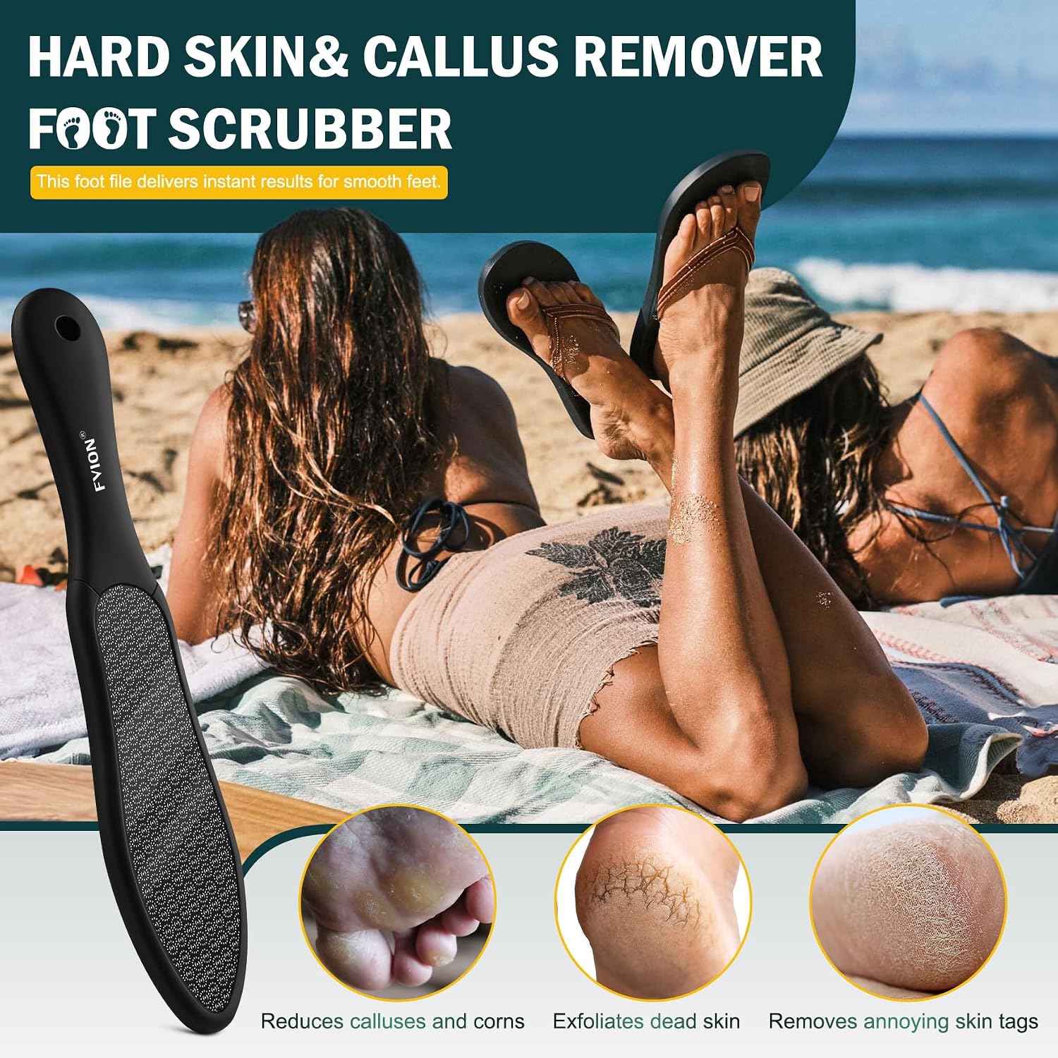 Thumbnail 1 de FVION Double-Sided Nano Glass Foot File for Callus Remover 🦶
