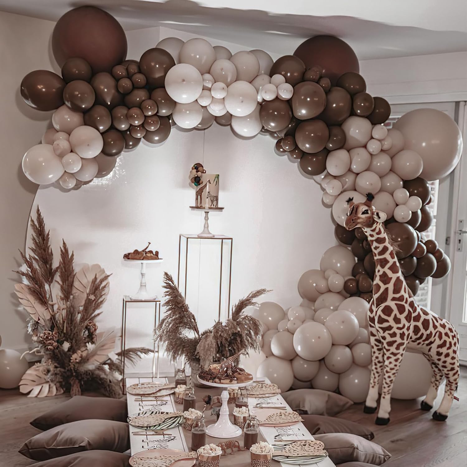 Detalle de PartyWoo Balloons Dark Brown Balloon Set, 100 Latex Balloons in Four Sizes