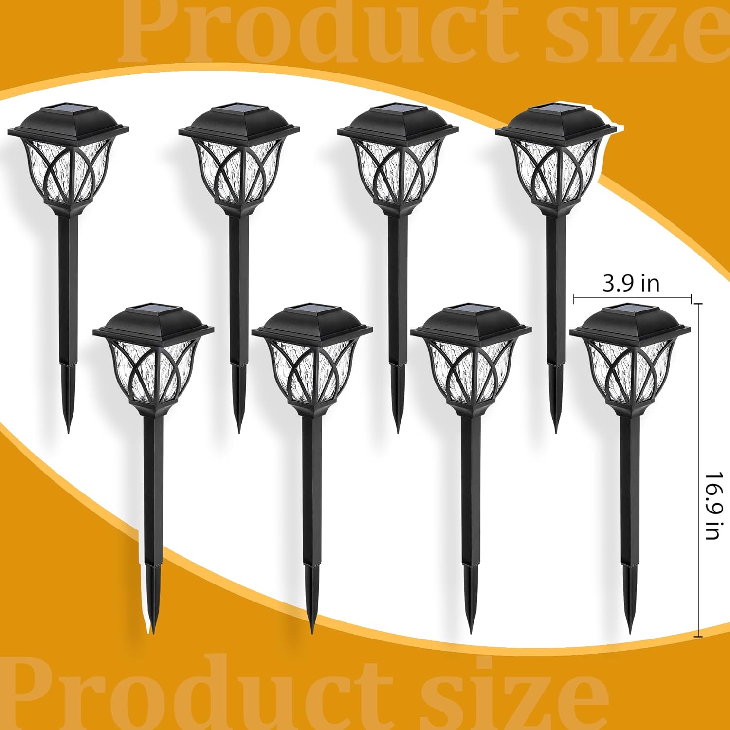 Thumbnail 6 de GIGALUMI Solar Lights Outdoor Garden, 6 Pack LED Solar Pathway Lights (Warm White) – Waterproof