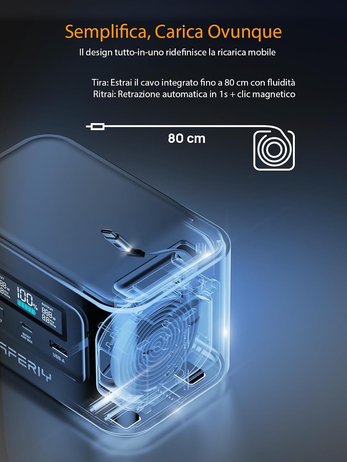 Thumbnail 2 de AFERIY Nano100 Generatore Elettrico Portatile da 100W — Stazione di Energia per Campeggio