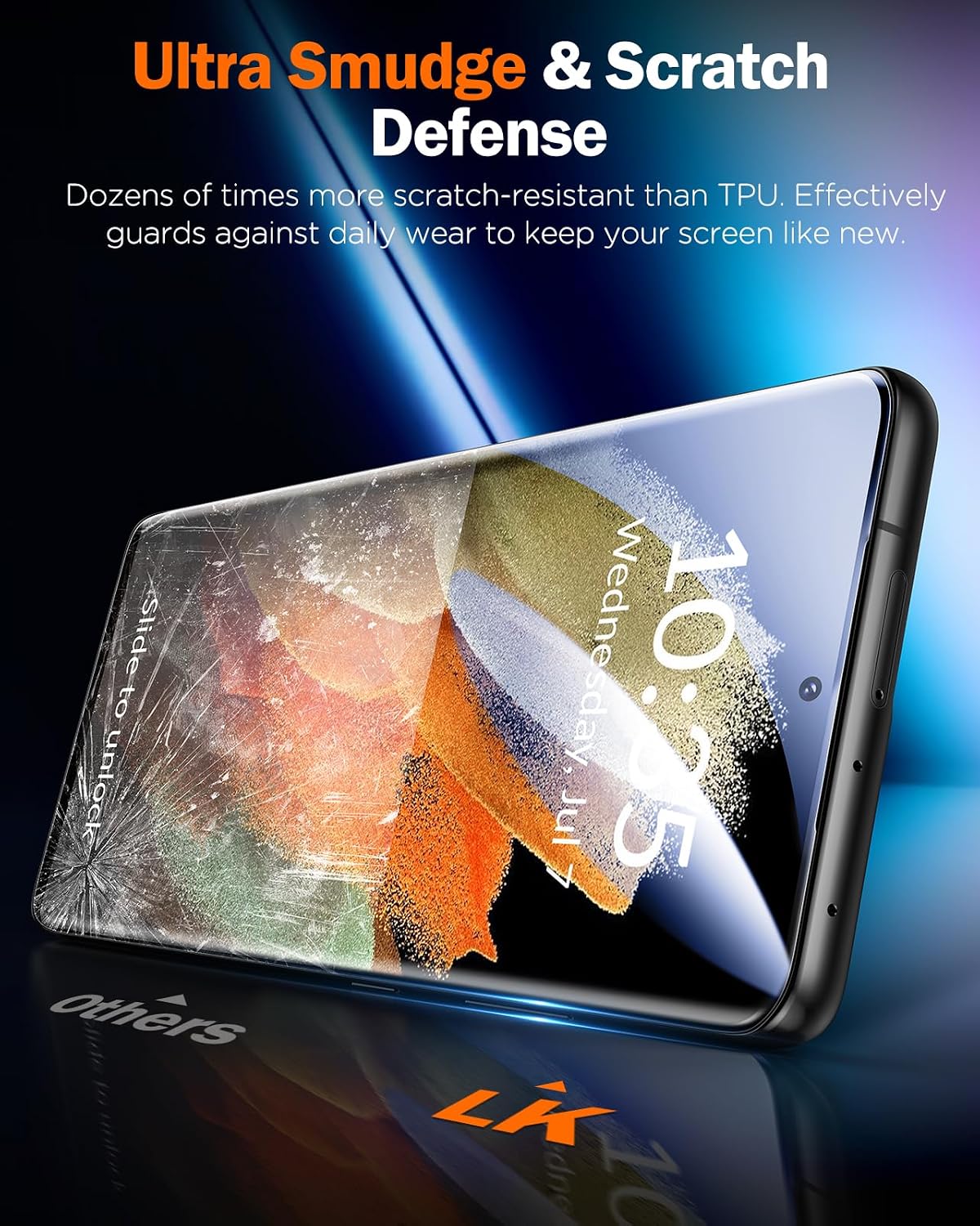 Detalle 2 de LK Galaxy S21 Ultra Flexible Glass Screen Protector, 2-Pack, 99.99% Clarity