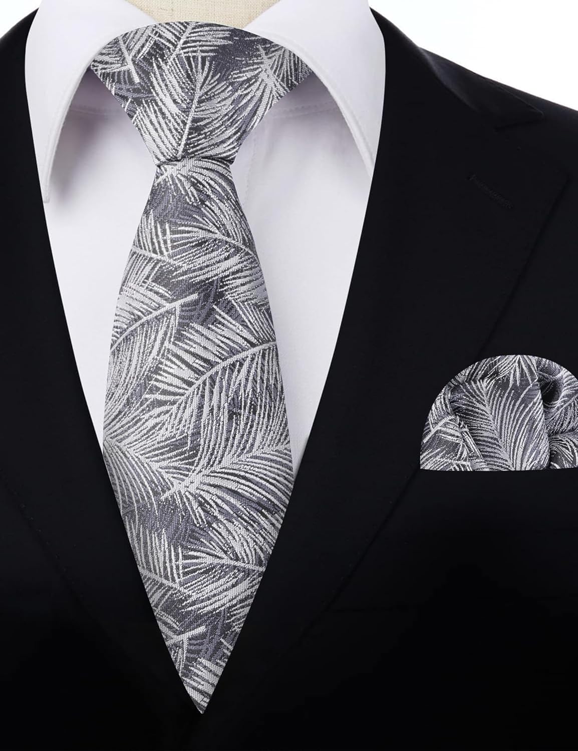 Thumbnail 4 de Alizeal Floral Tropical Flamingo Tie & Pocket Square Set