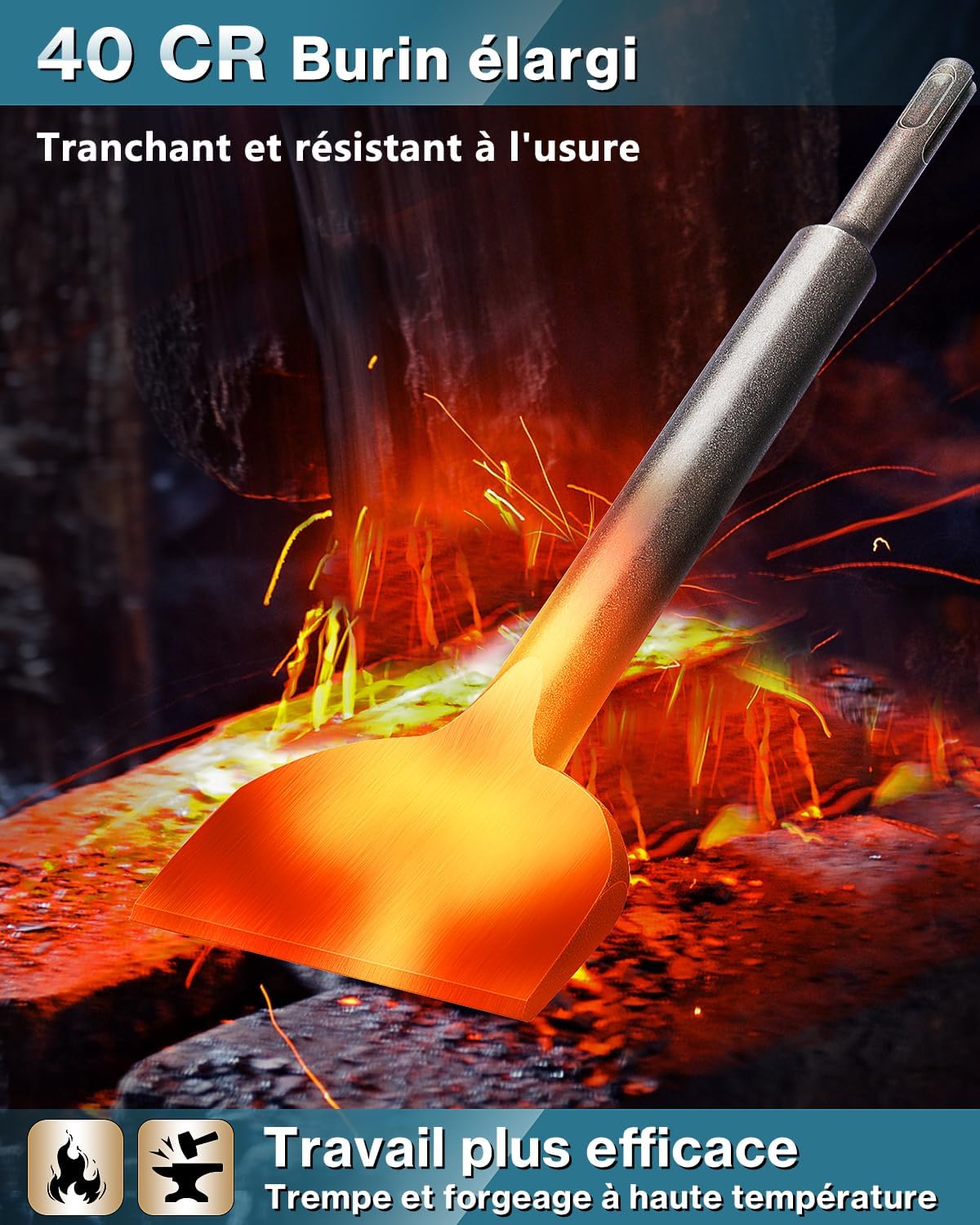 Detalle de Lytool Burin SDS Plus 250 x 75 mm pour carrelage đ