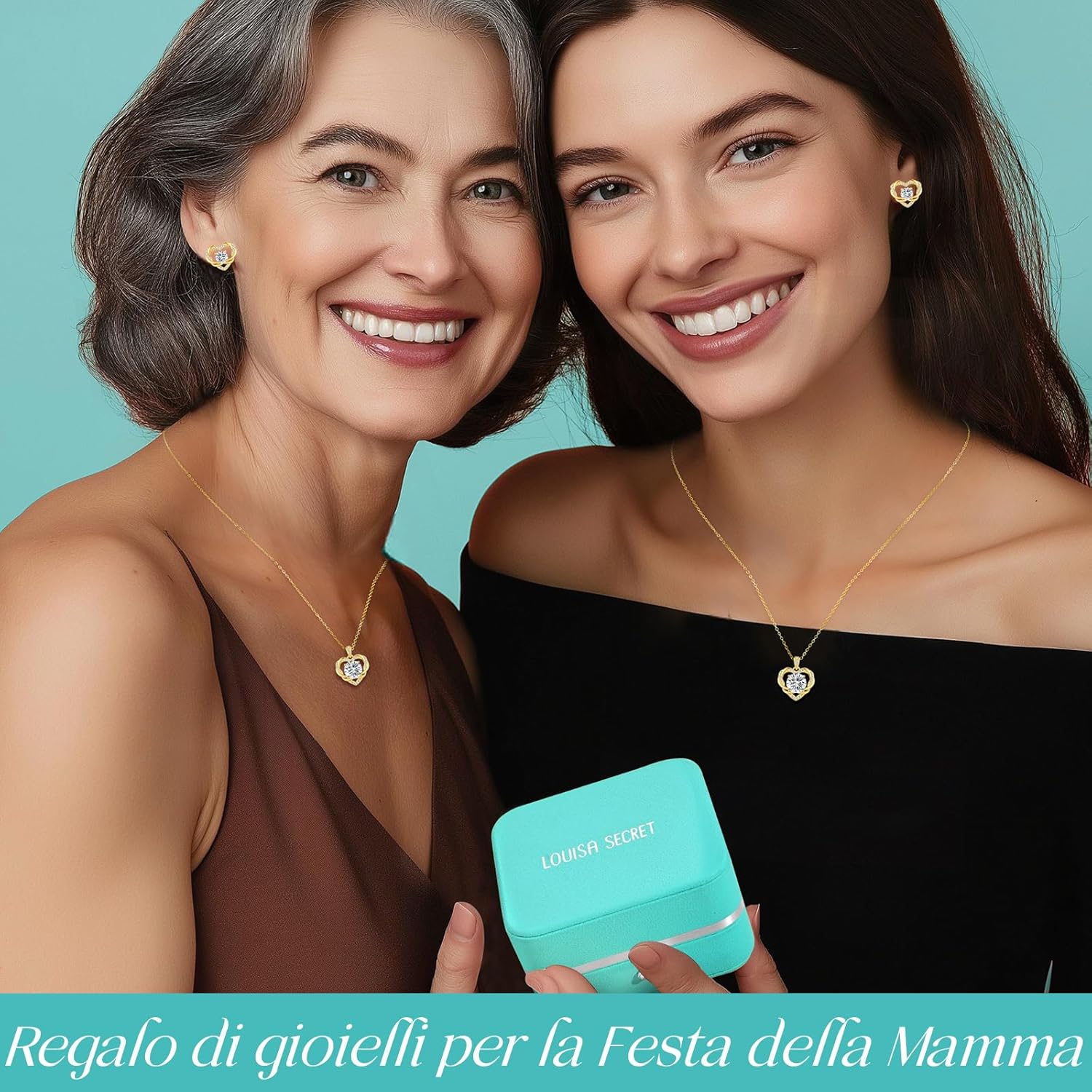 Thumbnail 1 de LOUISA SECRET Collana Infinity Cuore in argento 925 con moissanite