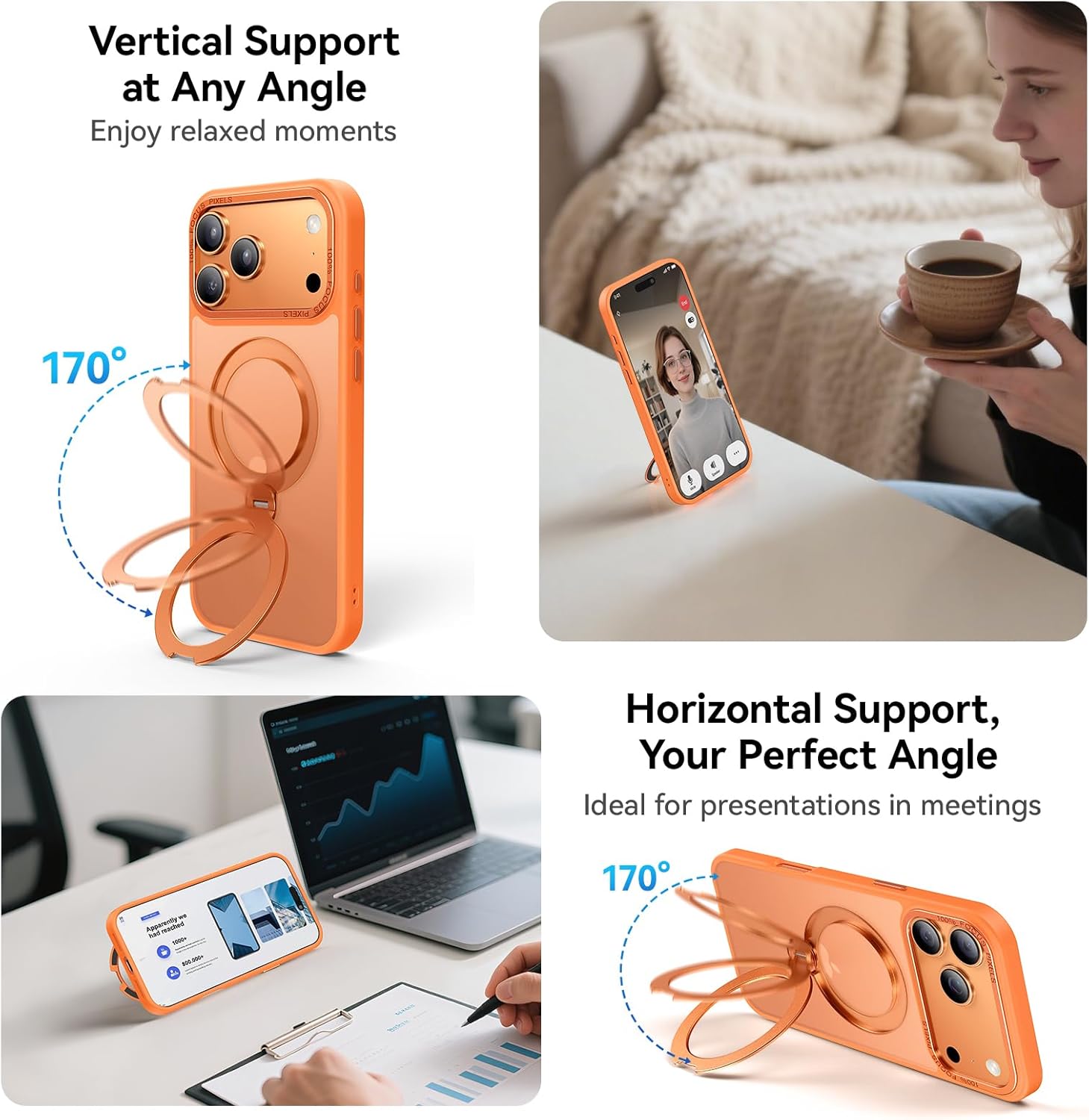 Detalle de Peerock 360° Spin Magnetic Stand iPhone 17 Pro 6.3"