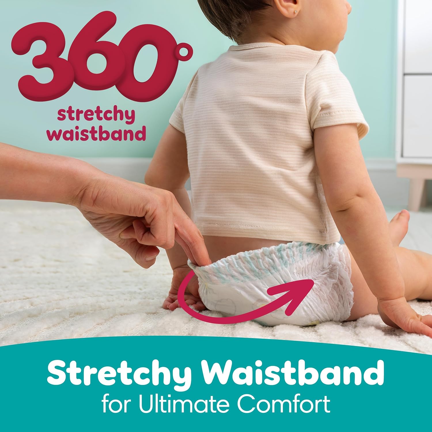 Thumbnail 2 de Pampers Swaddlers 360° Size 4 132 Count