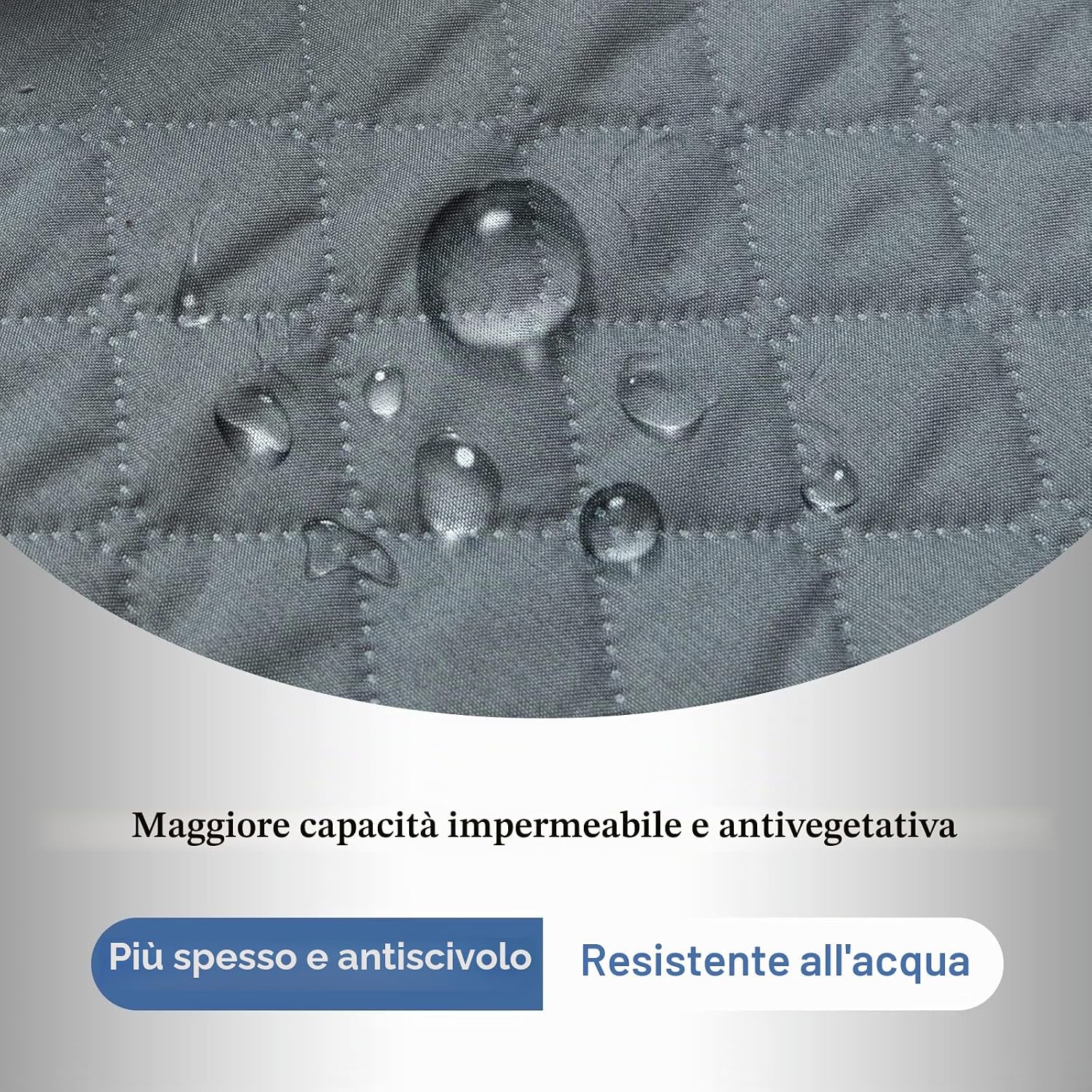 Detalle 2 de XINEAGE Copridivano 3 posti impermeabile grigio scuro 🛋