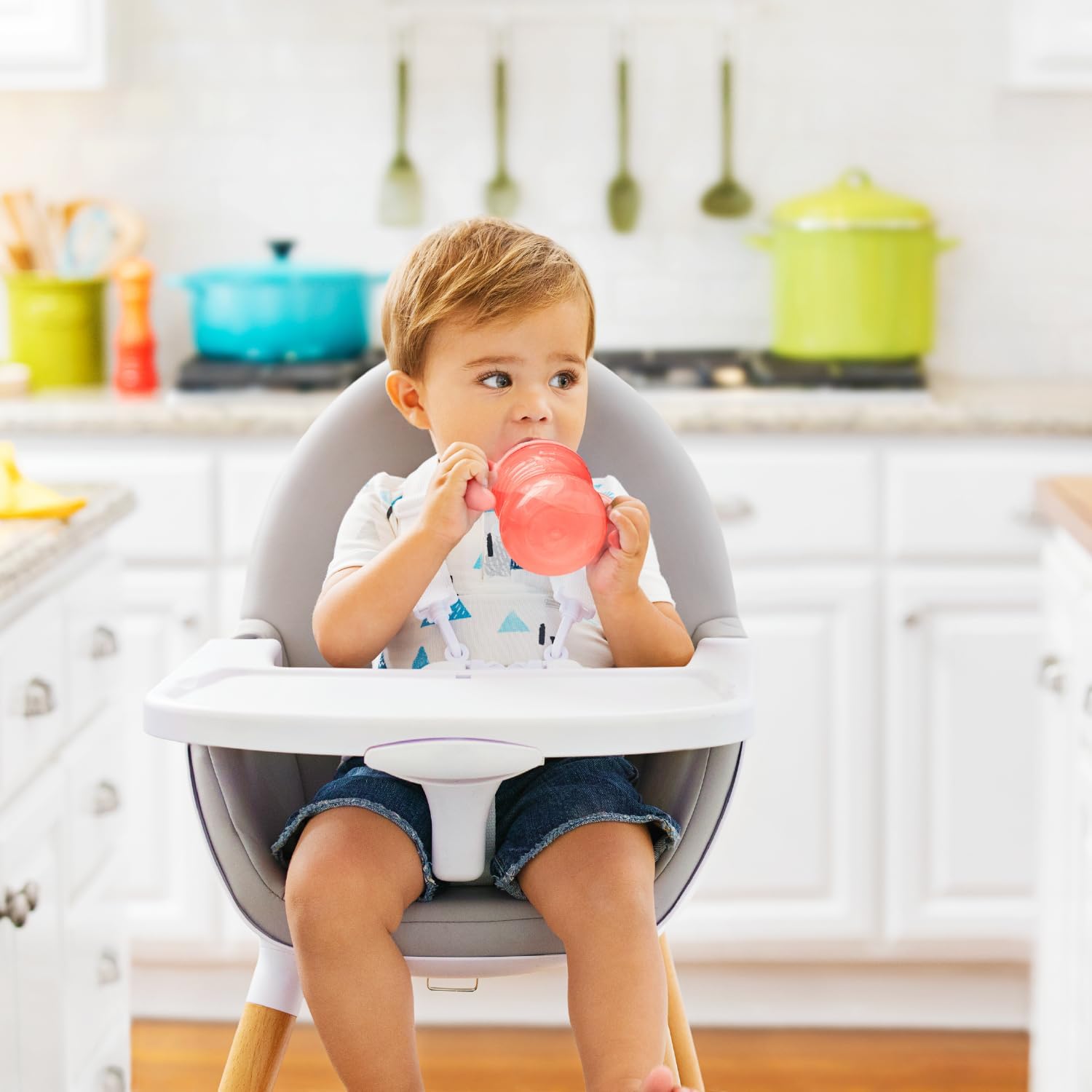 Thumbnail 5 de Munchkin Mighty Grip Trainer Cups – Lot de 3 gobelets d’apprentissage 236 ml, anti-fuite et sans BPA