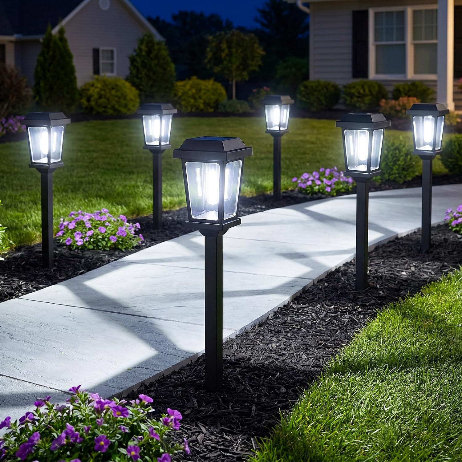 Detalle de DOESLAG GA2612CLP12 Solar Pathway Lights, 12-Pack, 6000K Cool White
