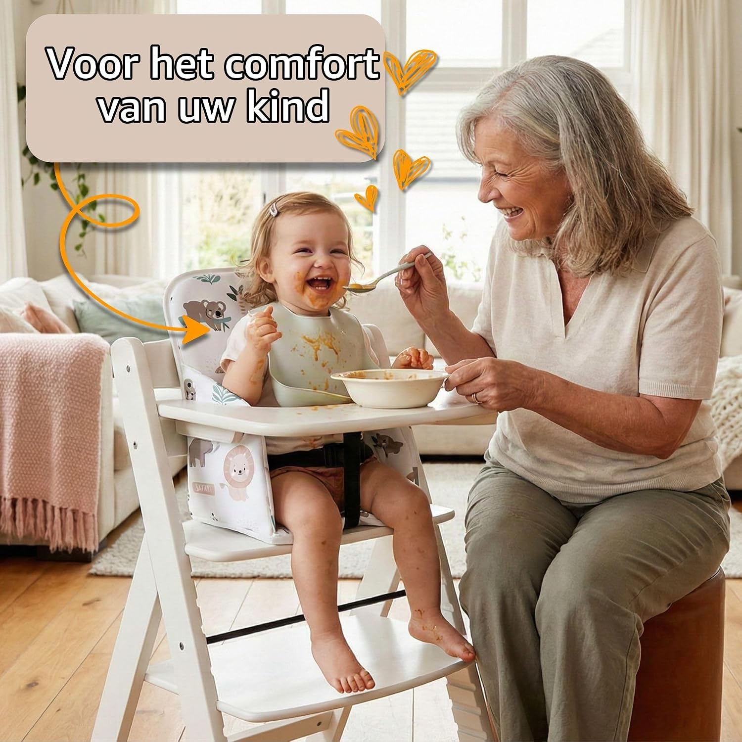 Thumbnail 3 de Totsy Baby zitverkleiner voor kinderstoel met verstevigde zijwanden en antislip