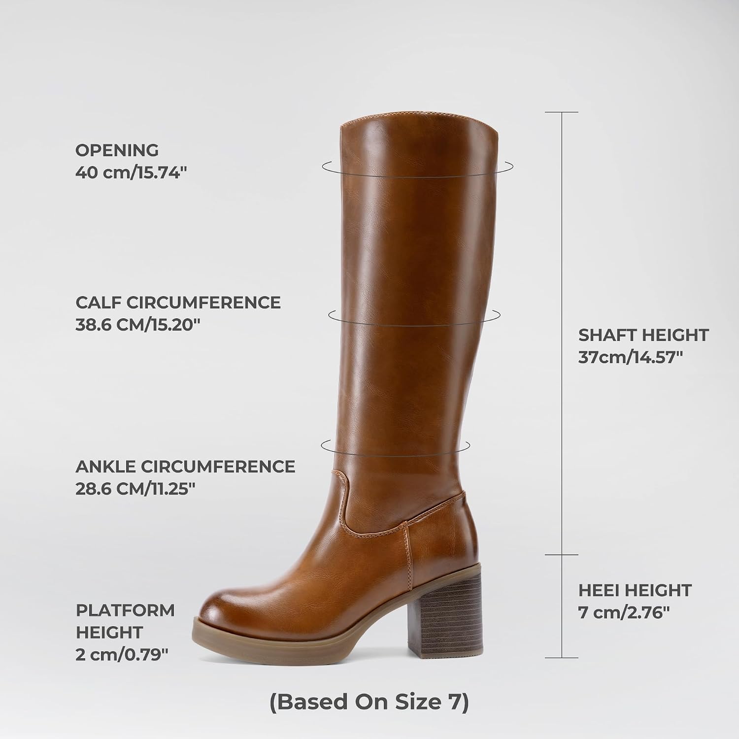 Thumbnail 4 de DREAM PAIRS Knee High Chunky Platform Boots
