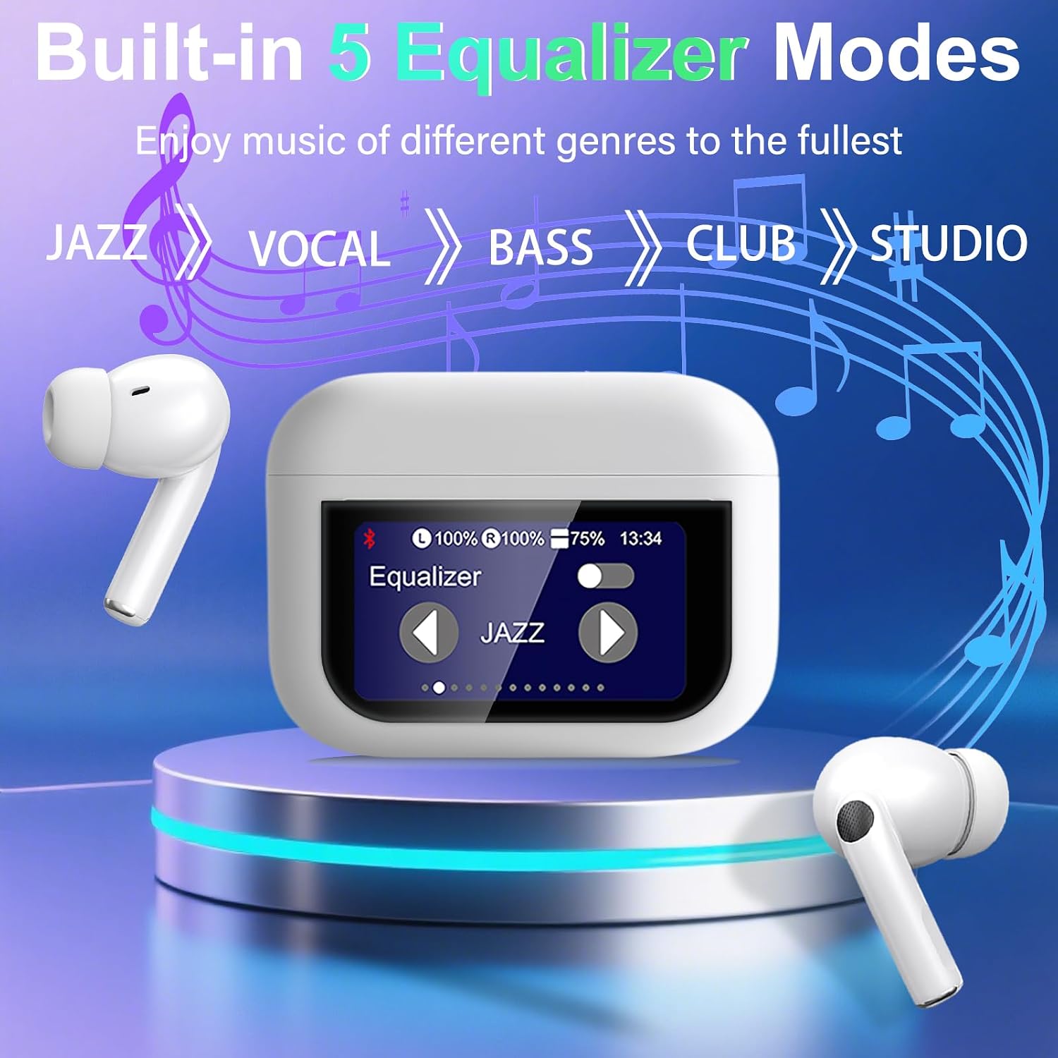 Detalle 2 de Touchscreen Wireless Earbuds 48H battery