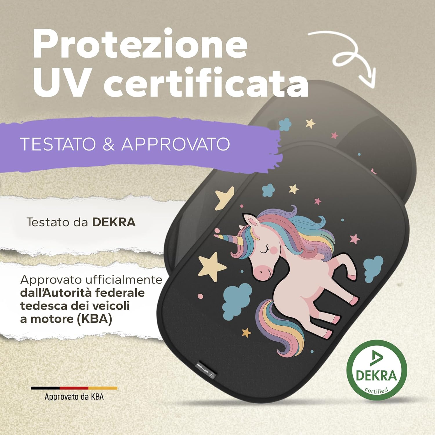 Thumbnail 1 de Parasole per auto Baby – Unicorno di Fluffy's World