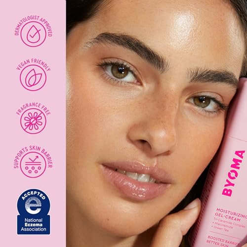 Detalle de BYOMA Moisturising Gel Cream, Lightweight Oil Free Daily Moisturiser (50ml)