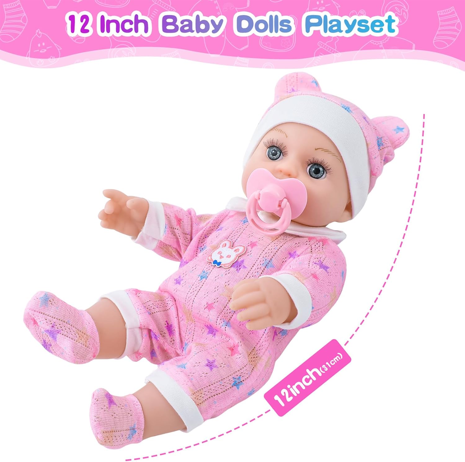 Detalle de BDDOLL 12" Baby Doll for Toddlers