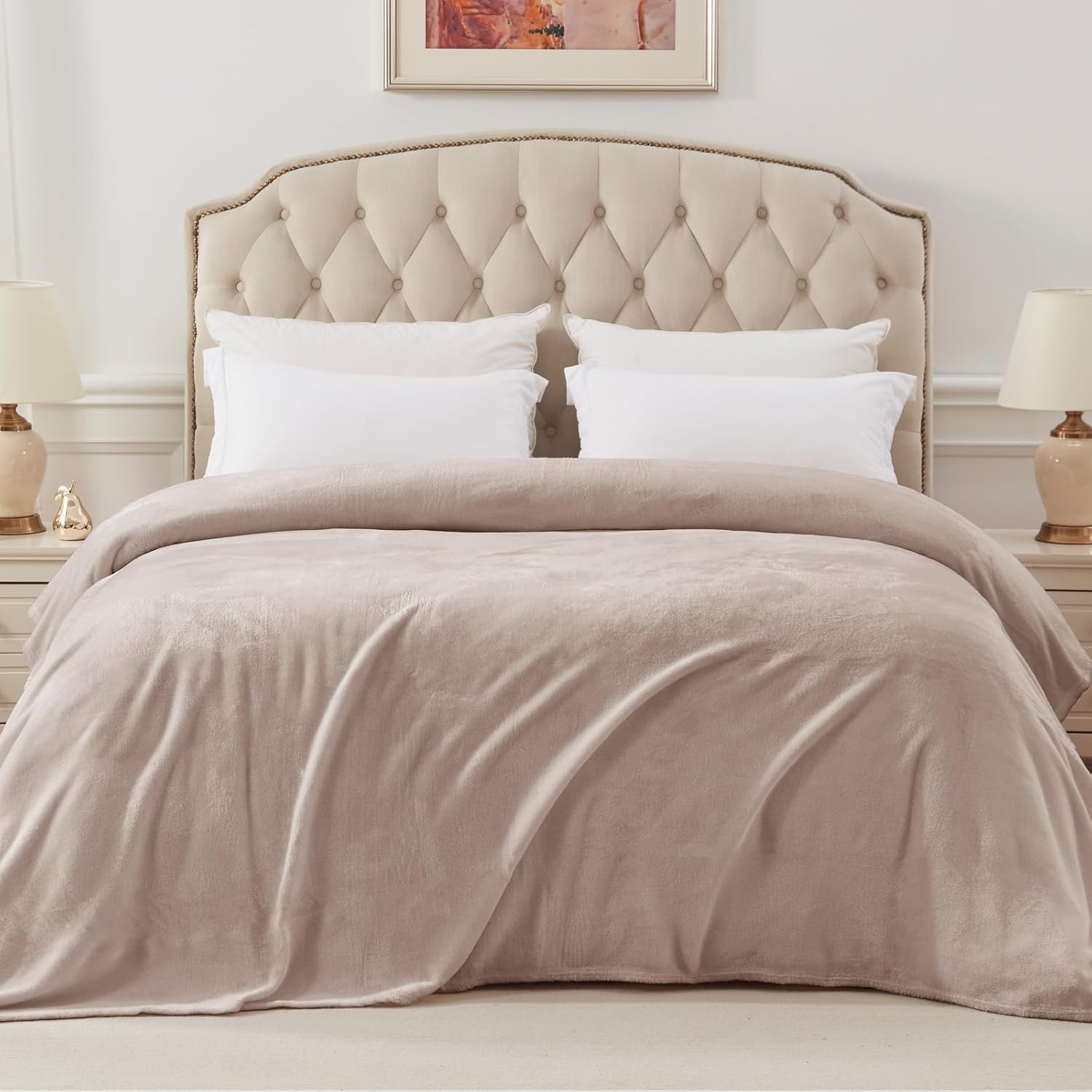 Thumbnail 2 de Exclusivo Mezcla Plaid en polaire 150x200 cm — Doux, chaude et durable, camel