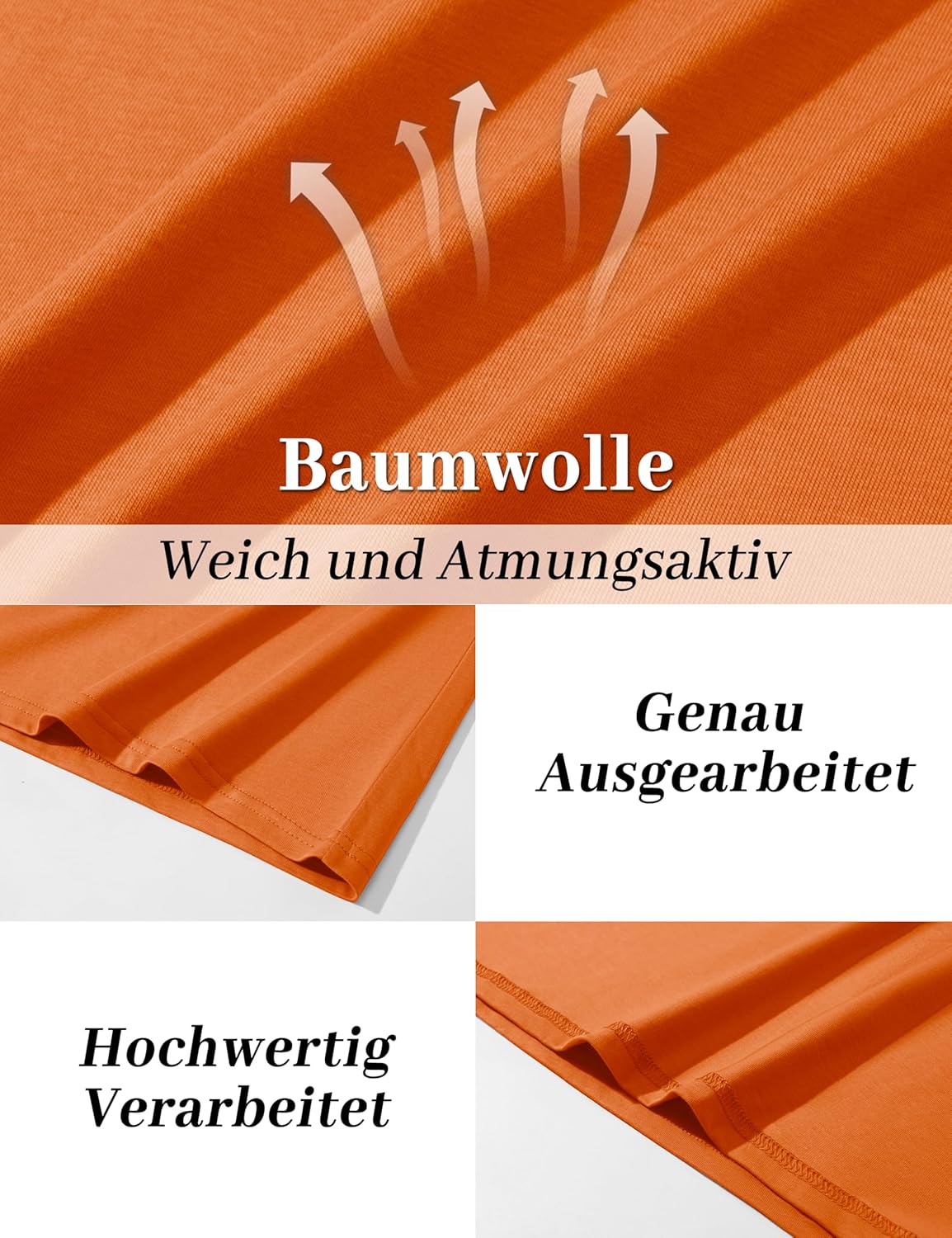 Thumbnail 5 de KEFITEVD Henley Shirt Herren Langarm – Baumwoll-Hemd mit Knopfleiste