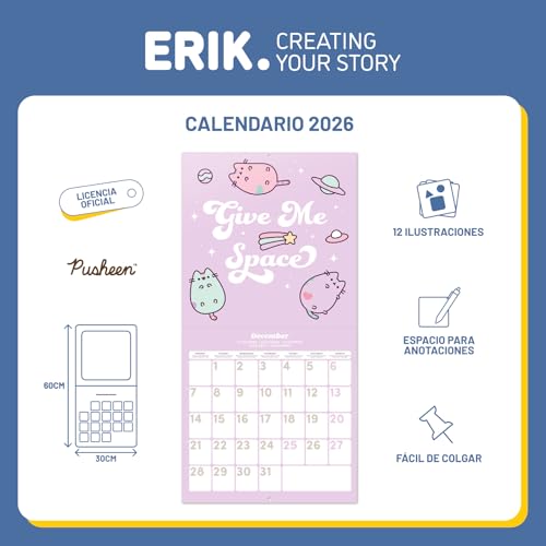 Thumbnail 2 de Grupo Erik Calendario Pusheen 2026 30×30 cm 📅