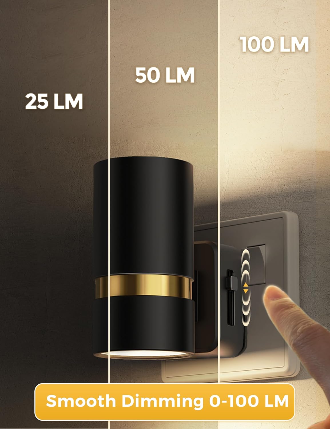Thumbnail 2 de LOHAS-LED Night Light Plug-in Wall (2 Pack) with Dusk to Dawn Sensor and Adjustable Warm White Brightness (3000K)
