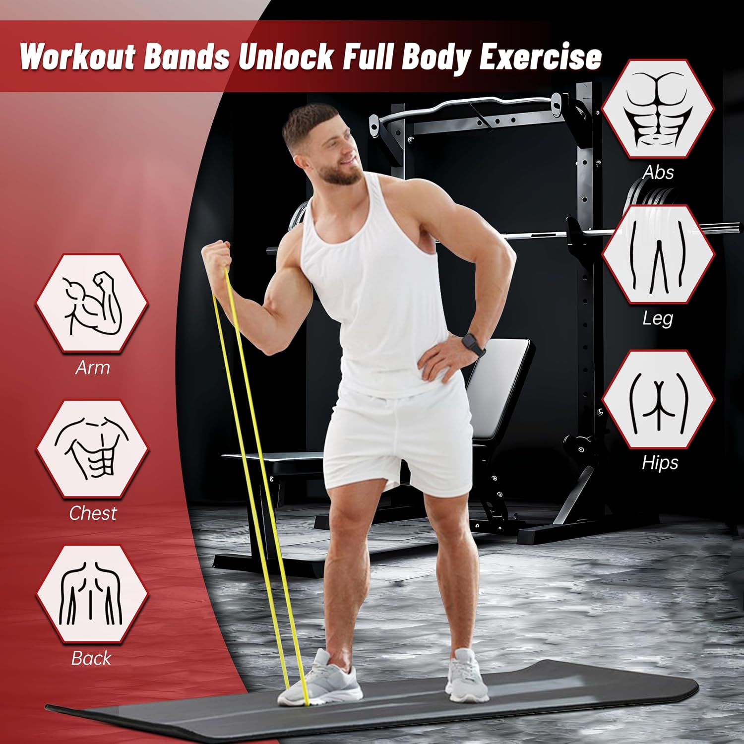 Detalle de Pull Up Assistance Bands – 5-Set Resistance Bands for Full-Body Training