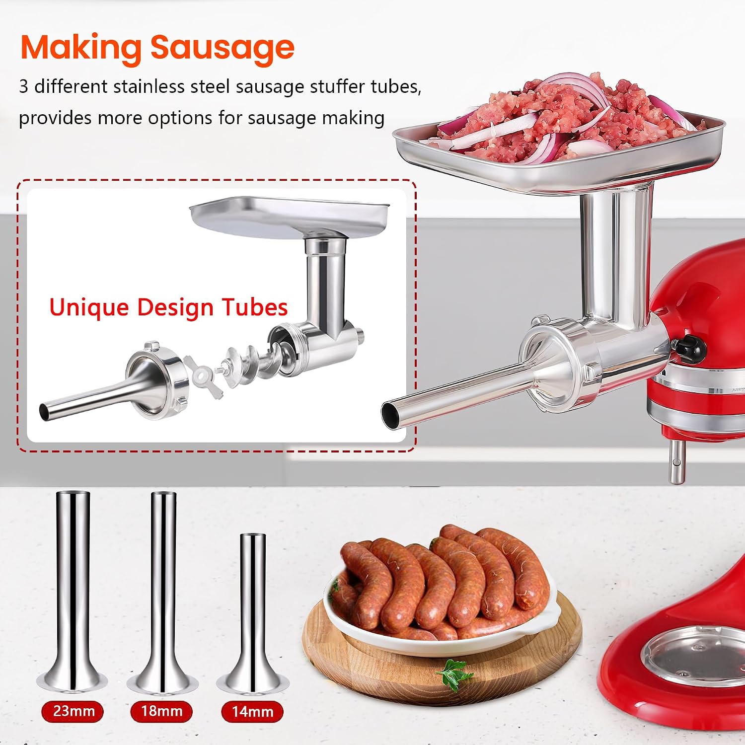 Thumbnail 1 de KINGEAGLE Stainless Steel Food Grinder Attachment