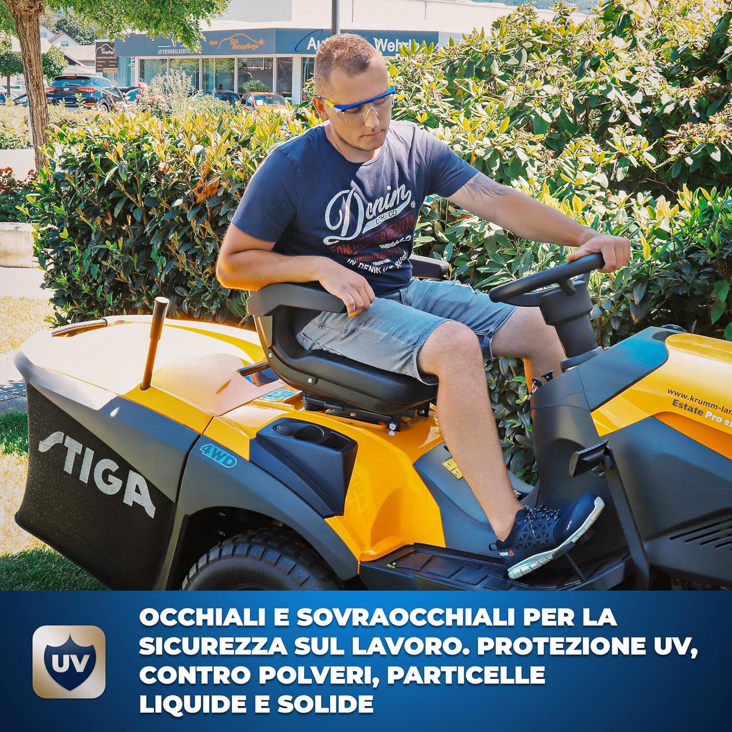 Detalle de S&R Sovraocchiali e occhiali protettivi da lavoro 2 paia EN 166 e ANSI Z87.1 in policarbonato