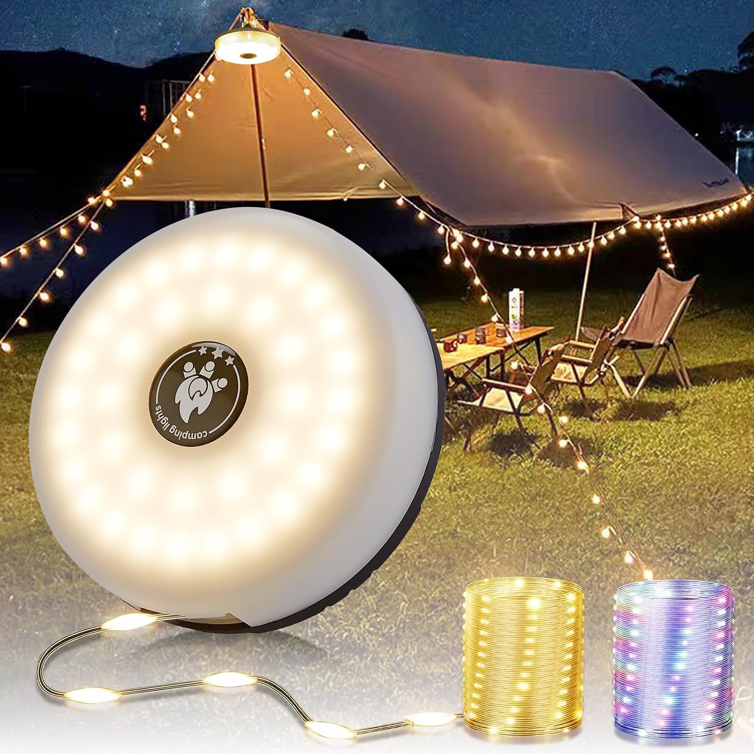 Detalle de Camping Lichterkette Aufrollbar 10 m