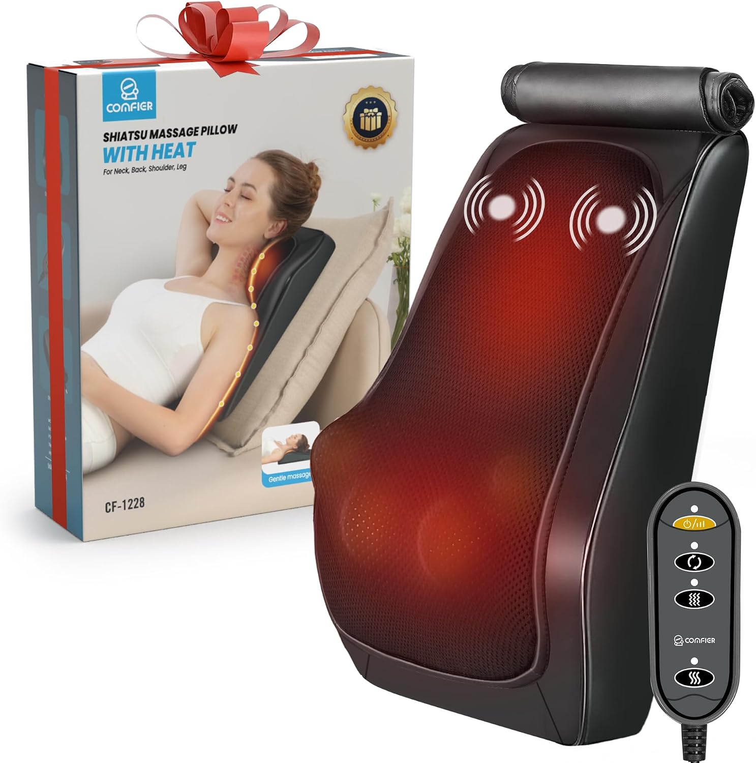 Detalle de COMFIER Massagegerät Nacken- und Rücken 8 Knoten