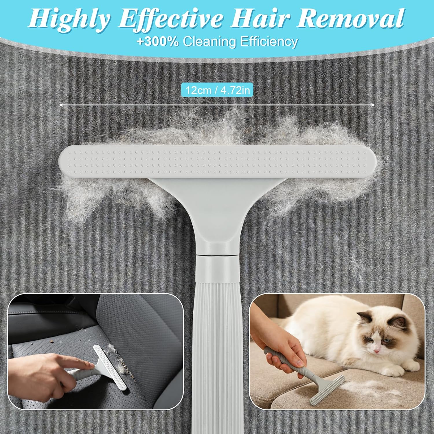 Thumbnail 6 de 4 in 1 Carpet Rake for Pet Hair Removal – Reusable Glove Kit for Dog and Cat Fur