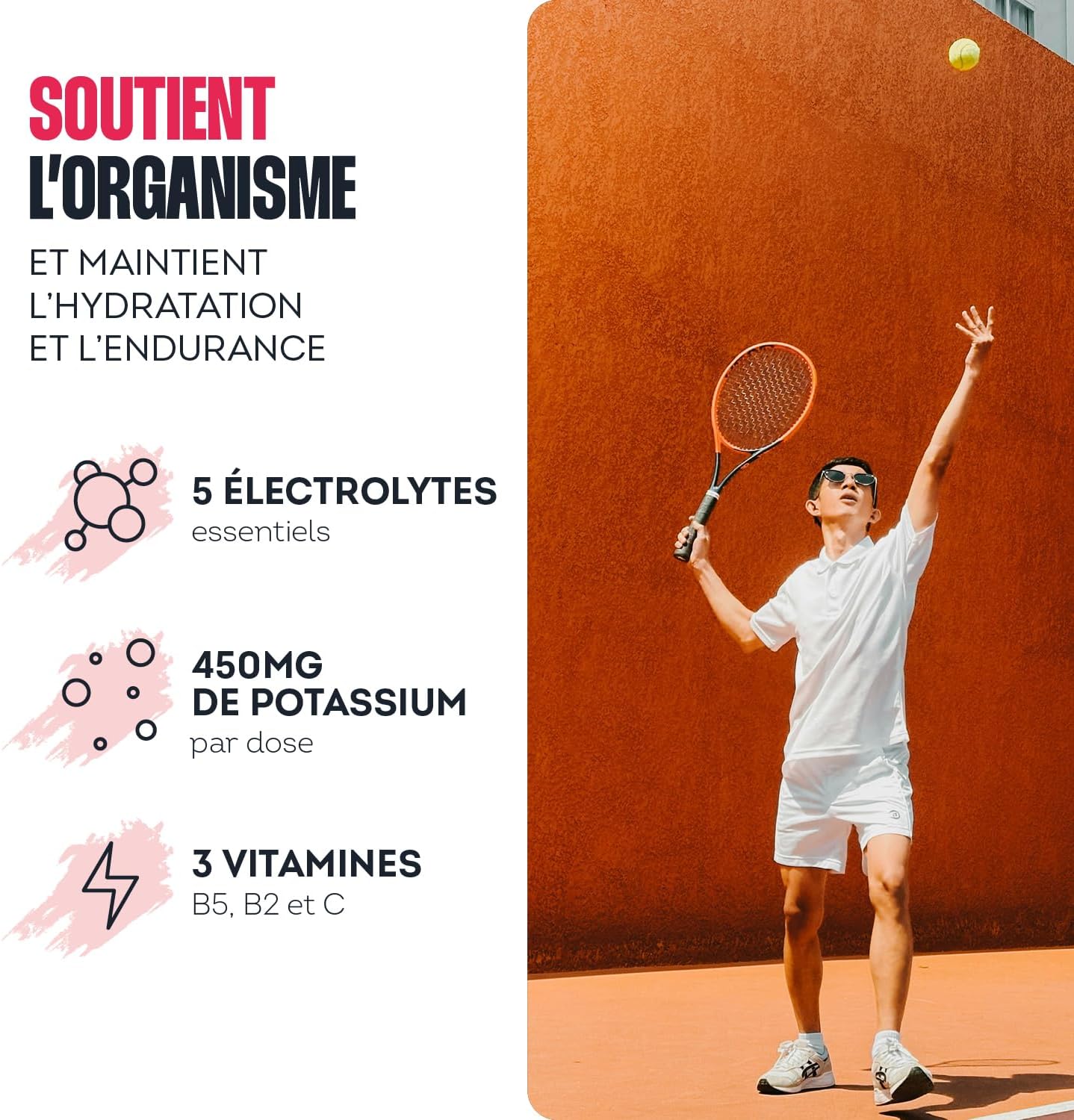 Detalle de Impulse Nutrition Électrolytes Poudre Citron – Hydratation, Énergie et Endurance (15 sachets)