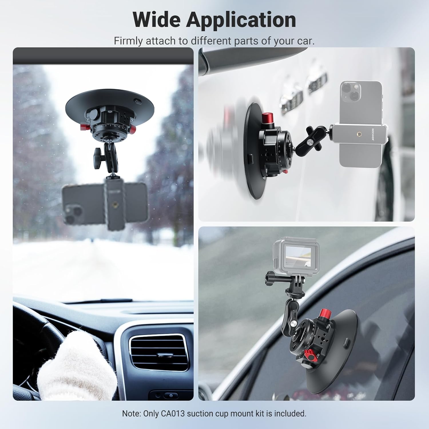 Thumbnail 4 de NEEWER 6" Suction Cup Camera Mount with Ball Head