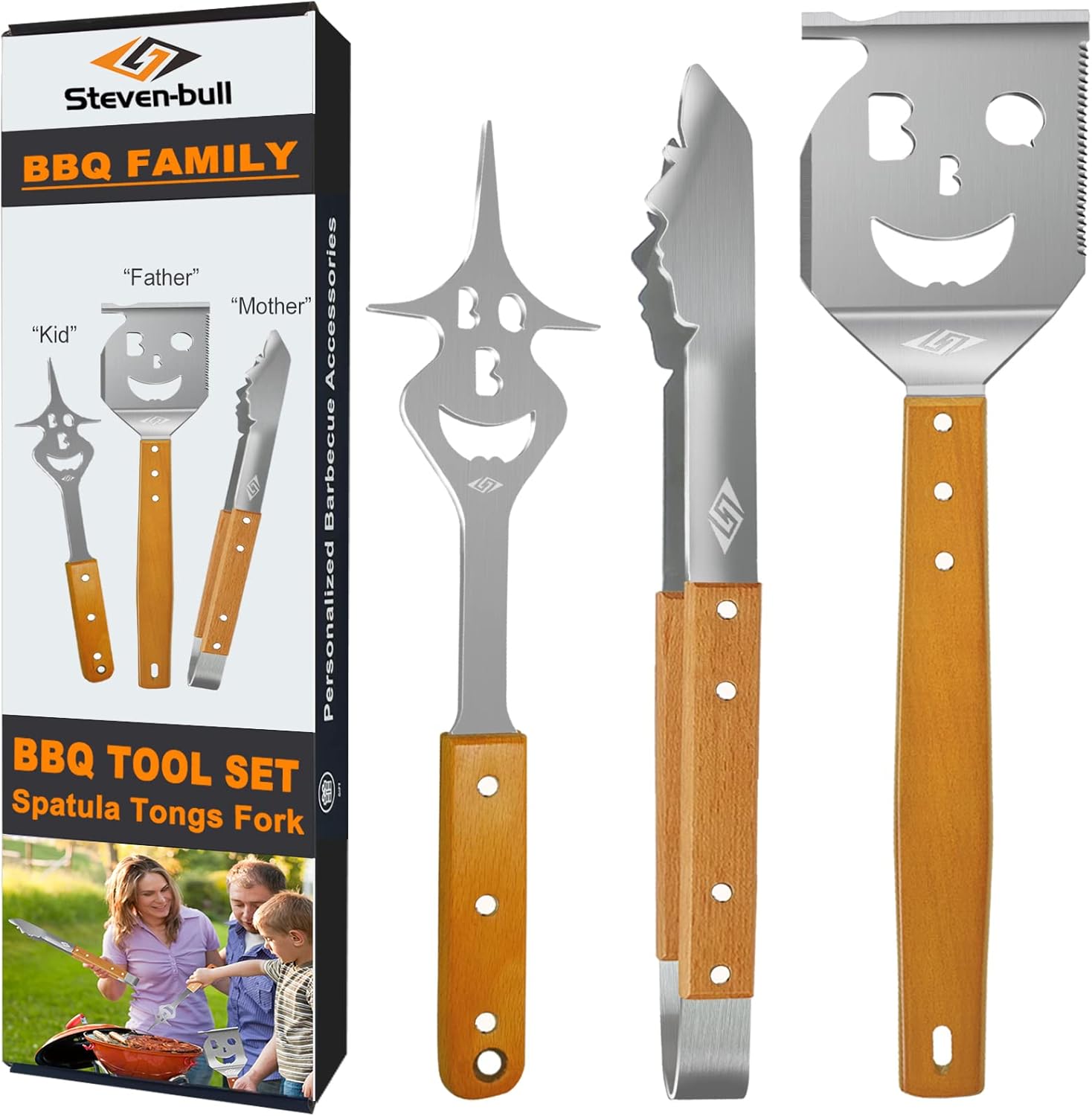 BBQ Tools Set 14" tongs for grilling