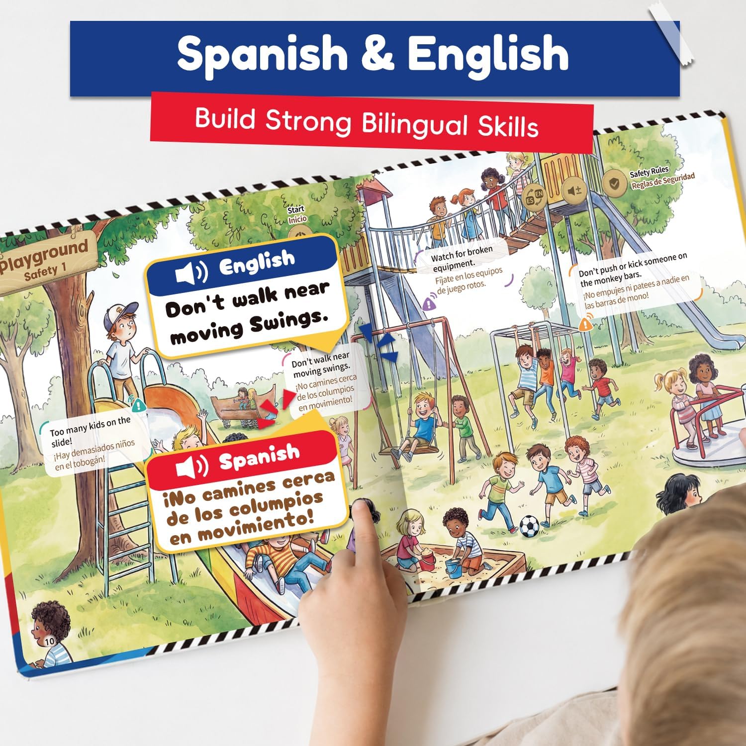 Detalle 2 de Timetome SC1448 Spanish-English Interactive Safety Sound Book, 10 Scenes