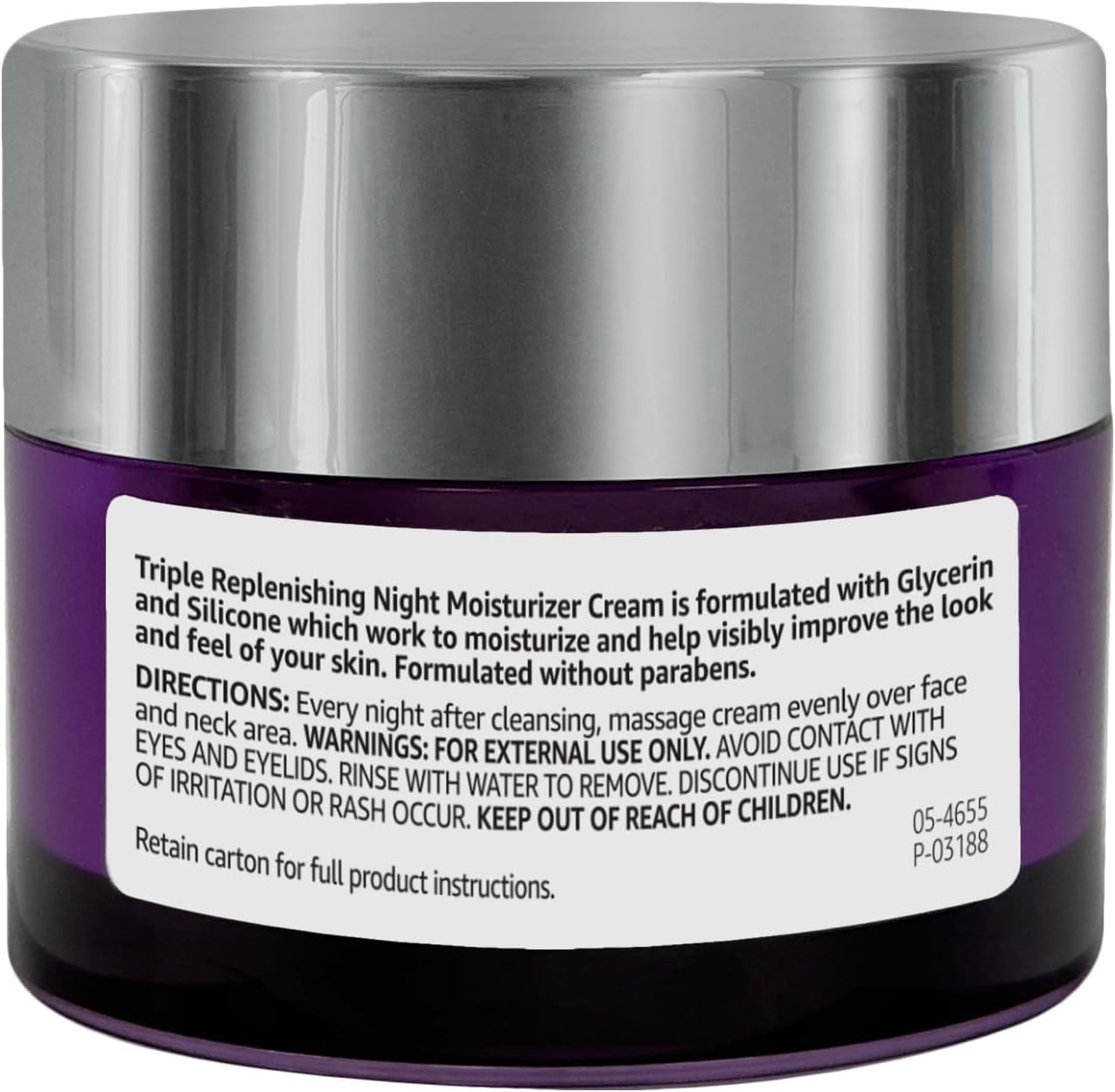 Thumbnail 5 de Amazon Basics Triple Replenishing Moisturizer Night Cream with Vitamin C, Glycerin & Shea Butter (1.7 oz)