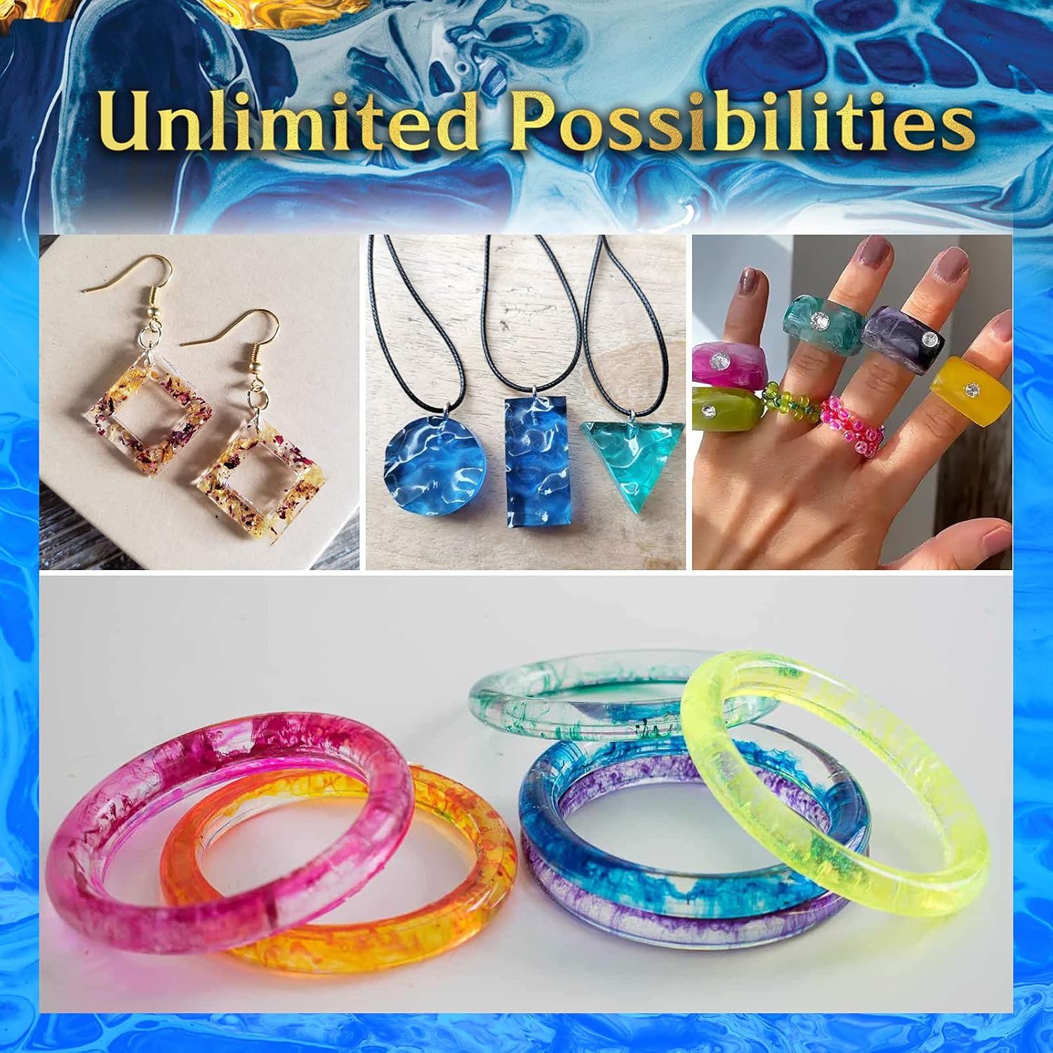 Detalle 2 de Zoncolor Resin Jewellery Kit for Beginners